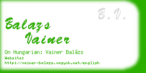 balazs vainer business card