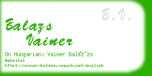 balazs vainer business card